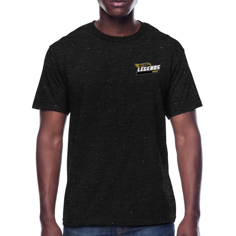 Legends Logo Black Speckled Crewneck T-Shirt - Unbranded